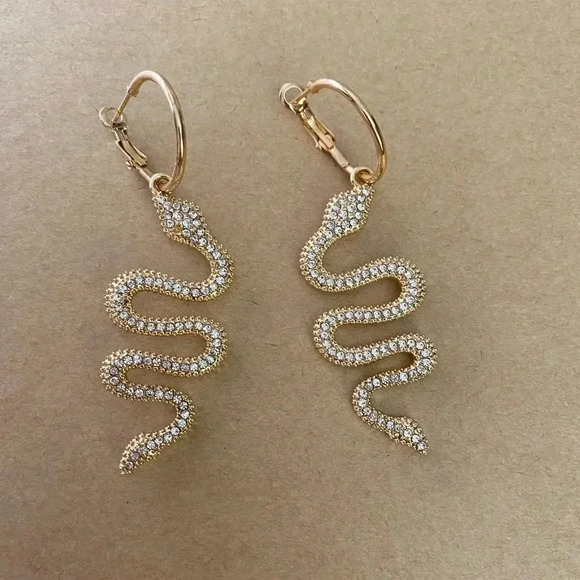 🆕Necklace & Earrings Fashion Set Righstones Snake Pendant🆕 - Picture 8 of 10